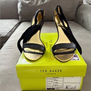 Ted Baker Black and Gold Women's Heels